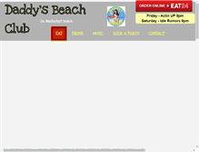 Tablet Screenshot of daddysbeachclub.com